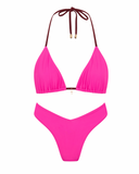 Rose Riveria Triangle Bikini Top