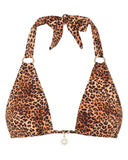 Sunseeker Leopard Halter Bikini Top